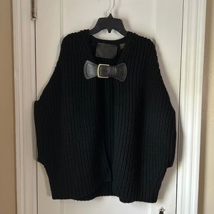 Merino wool and leather Coach sweater